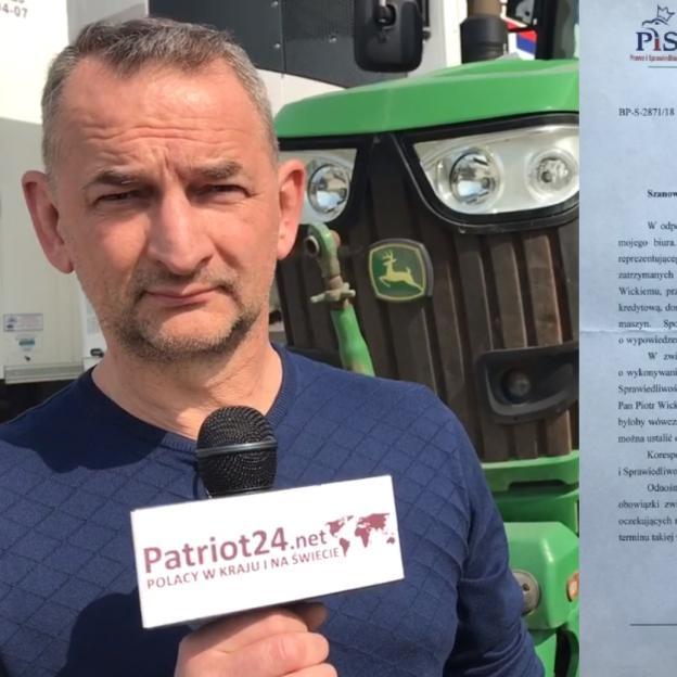 [VIDEO] Zepsuty i okradziony ciągnik wart 600 tysięcy odzyskali rolnicy spod Słupska z warszawskiego parkingu BGŻ BNP PARIBAS. Drugi ciągnik i ładowarkę już wywieźli ze stolicy. Pomoc udręczonym rolnikom zaoferował Jarosław Kaczyński!